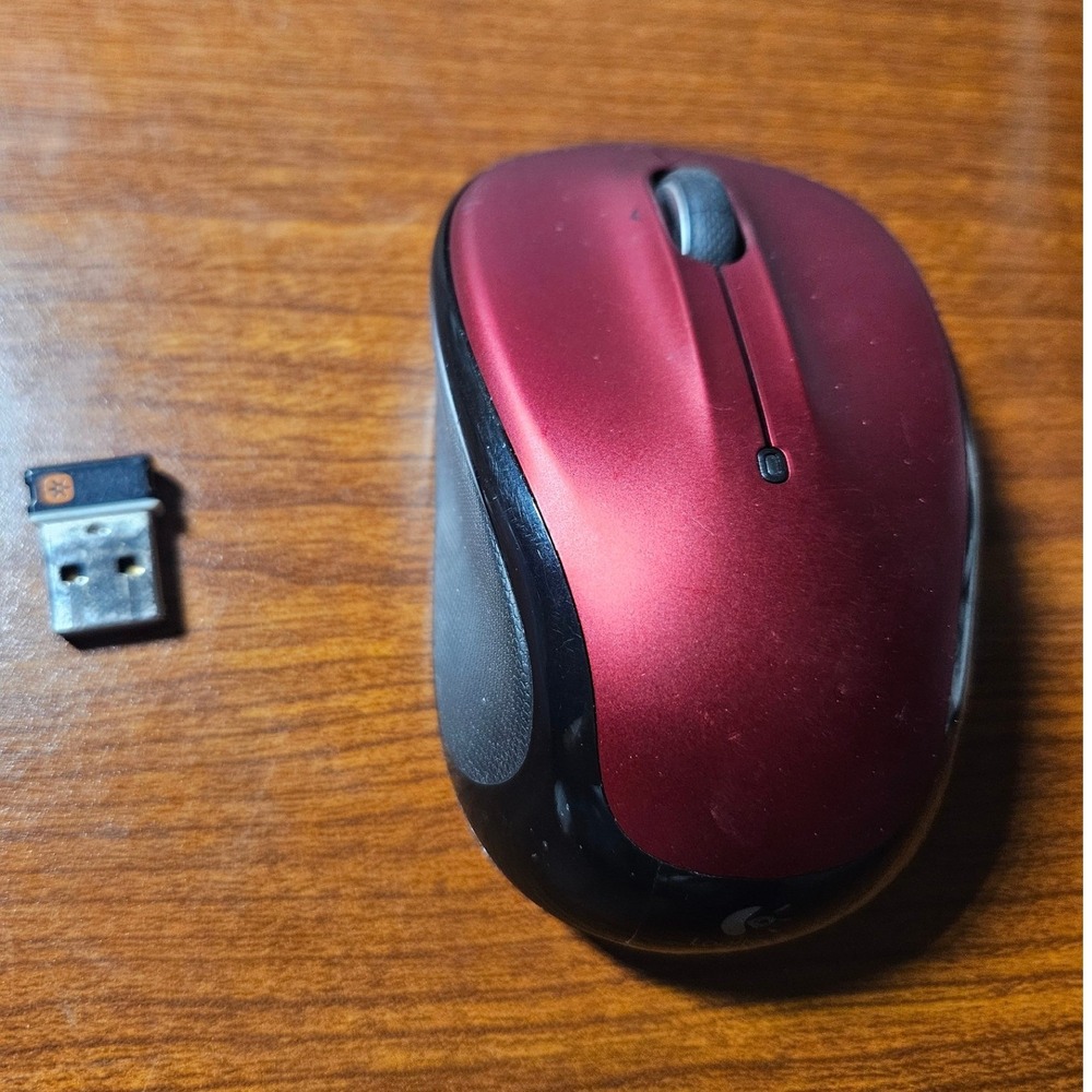 Logitech M325 Wireless Optical Mouse Red Compact USB Unifying Receiver